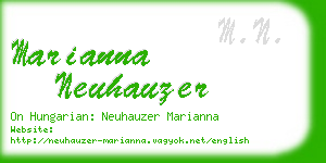 marianna neuhauzer business card